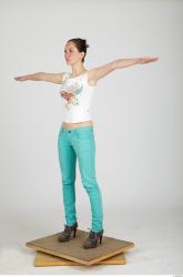 Whole Body Woman Animation references T poses Casual Slim Studio photo references